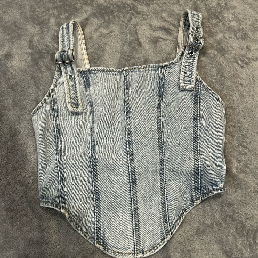 Wild Fable Light Blue Denim Top